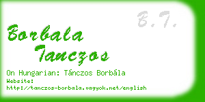 borbala tanczos business card